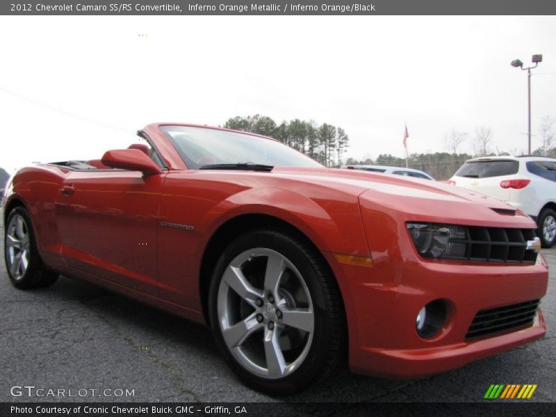 Inferno Orange Metallic / Inferno Orange/Black 2012 Chevrolet Camaro SS/RS Convertible