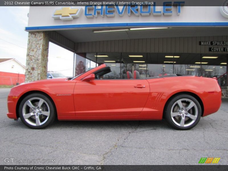 Inferno Orange Metallic / Inferno Orange/Black 2012 Chevrolet Camaro SS/RS Convertible
