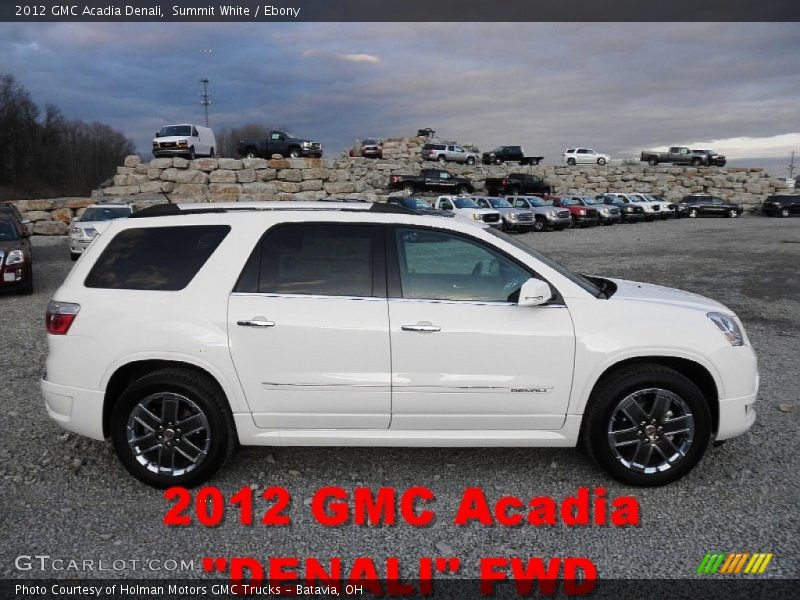 Summit White / Ebony 2012 GMC Acadia Denali