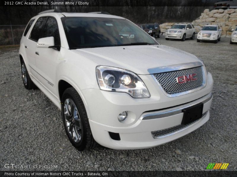 Summit White / Ebony 2012 GMC Acadia Denali