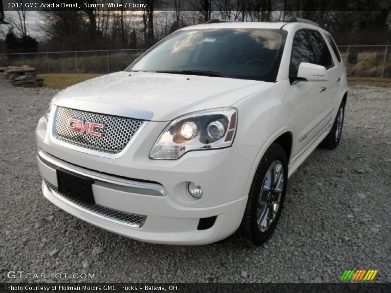 Summit White / Ebony 2012 GMC Acadia Denali