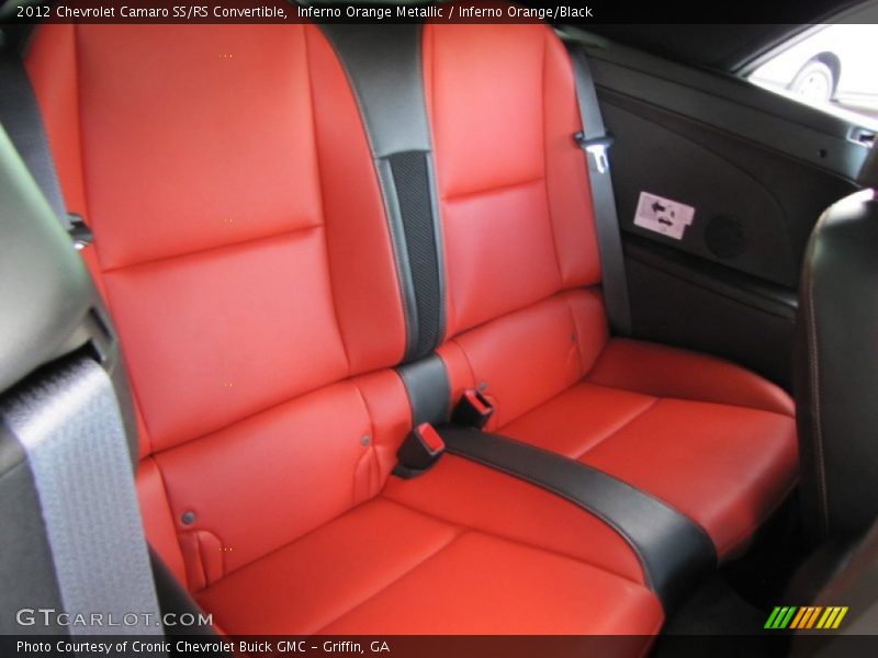 Rear Seat of 2012 Camaro SS/RS Convertible