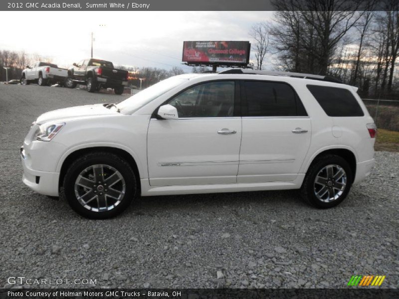 Summit White / Ebony 2012 GMC Acadia Denali