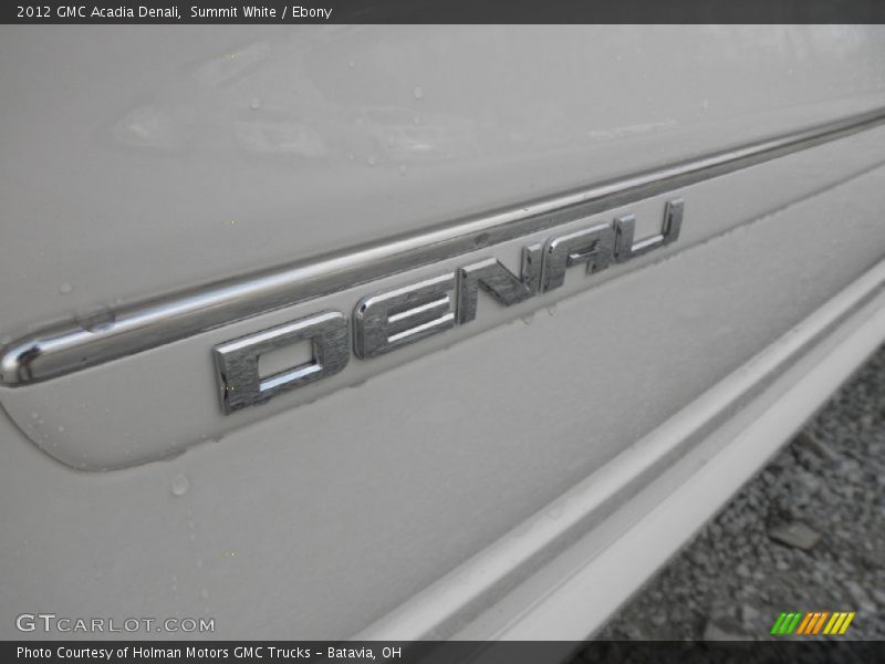 Summit White / Ebony 2012 GMC Acadia Denali