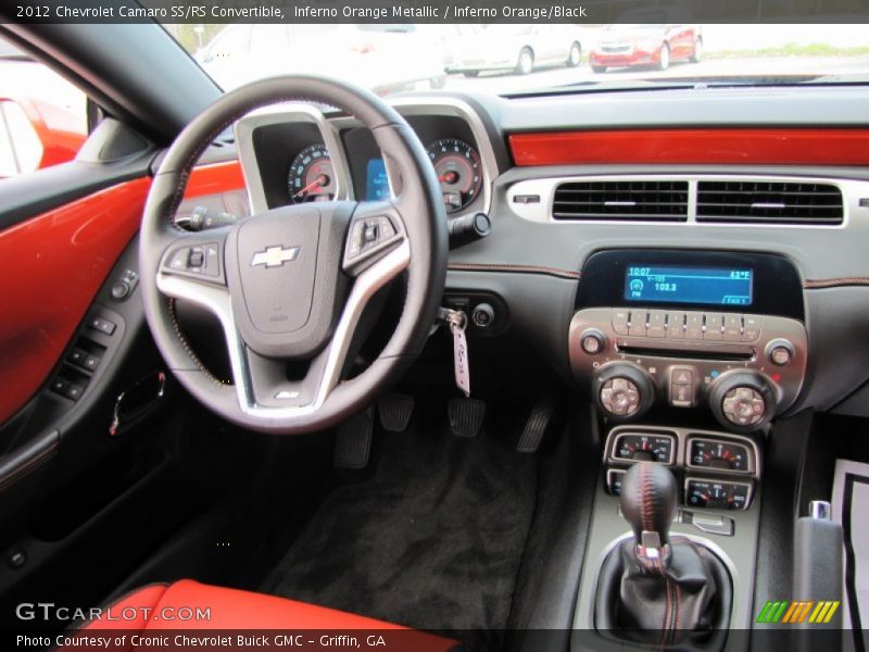 Inferno Orange Metallic / Inferno Orange/Black 2012 Chevrolet Camaro SS/RS Convertible