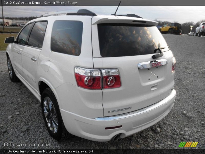 Summit White / Ebony 2012 GMC Acadia Denali