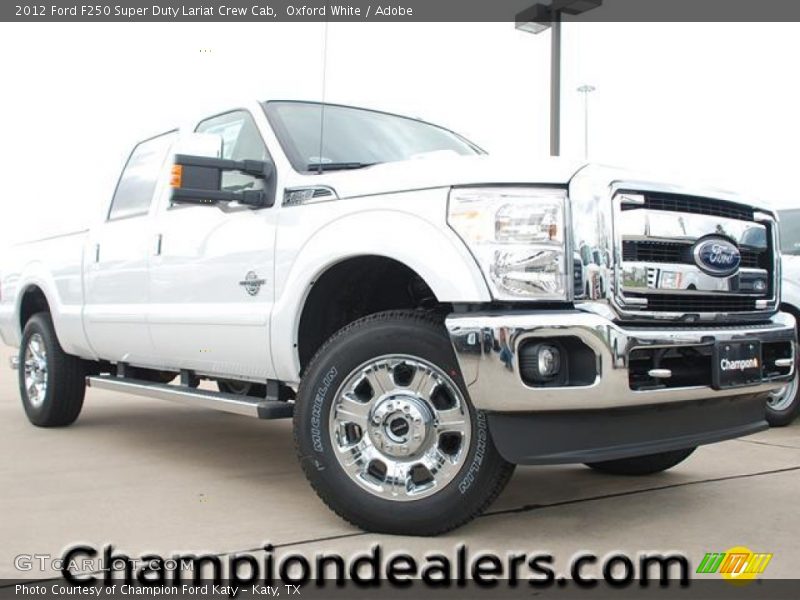 Oxford White / Adobe 2012 Ford F250 Super Duty Lariat Crew Cab