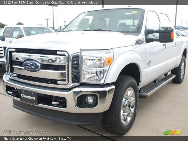 Oxford White / Adobe 2012 Ford F250 Super Duty Lariat Crew Cab