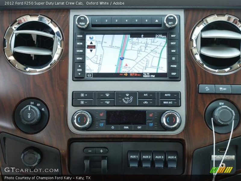 Controls of 2012 F250 Super Duty Lariat Crew Cab