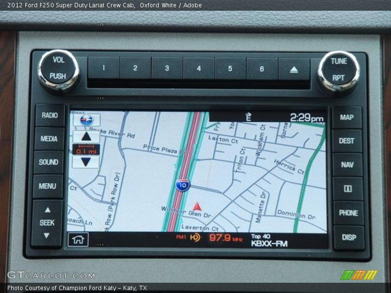 Navigation of 2012 F250 Super Duty Lariat Crew Cab
