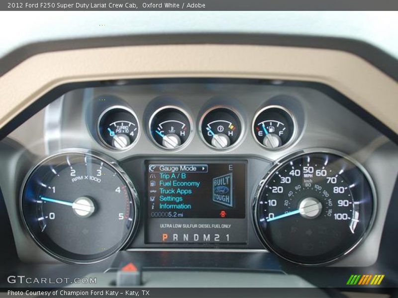  2012 F250 Super Duty Lariat Crew Cab Lariat Crew Cab Gauges