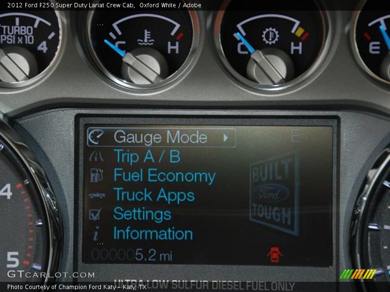 Oxford White / Adobe 2012 Ford F250 Super Duty Lariat Crew Cab