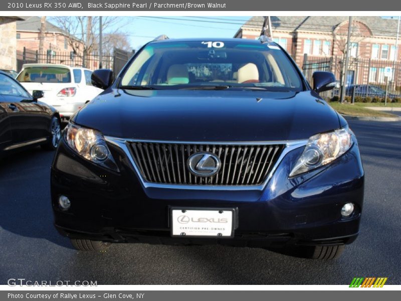 Black Sapphire Pearl / Parchment/Brown Walnut 2010 Lexus RX 350 AWD