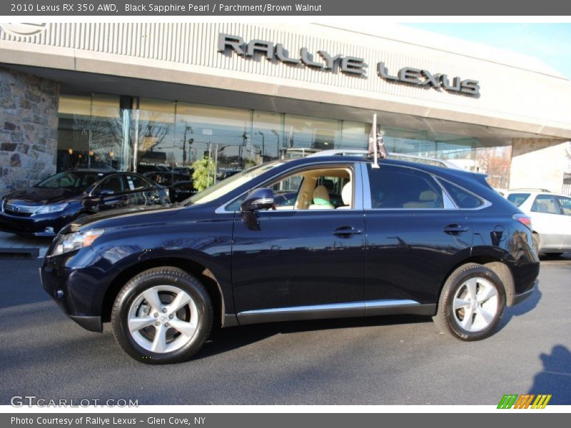 Black Sapphire Pearl / Parchment/Brown Walnut 2010 Lexus RX 350 AWD