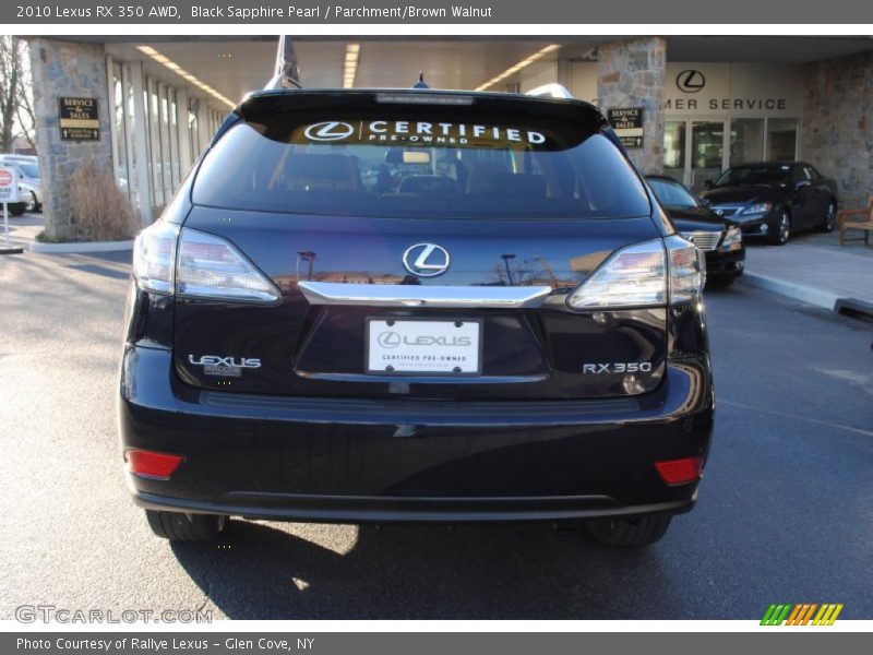 Black Sapphire Pearl / Parchment/Brown Walnut 2010 Lexus RX 350 AWD