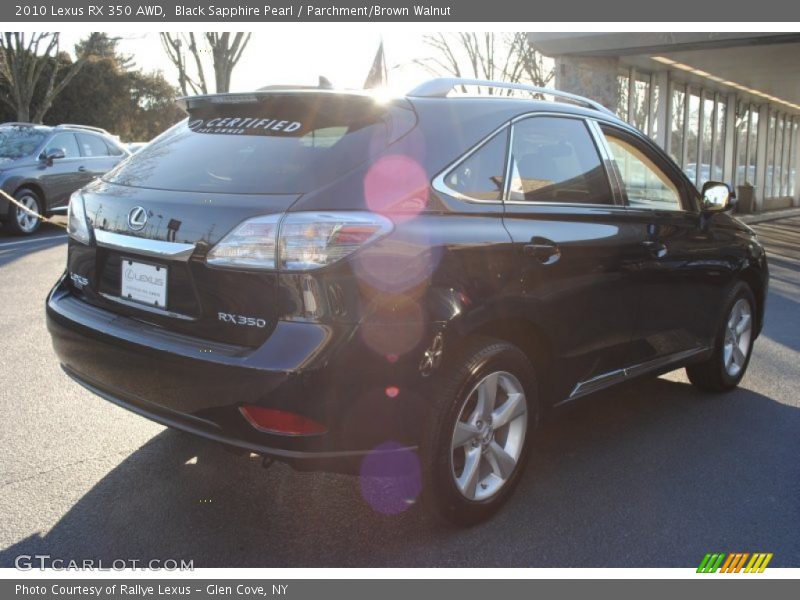 Black Sapphire Pearl / Parchment/Brown Walnut 2010 Lexus RX 350 AWD