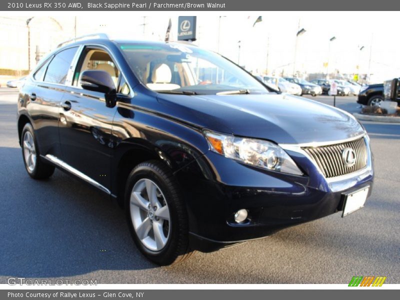 Black Sapphire Pearl / Parchment/Brown Walnut 2010 Lexus RX 350 AWD