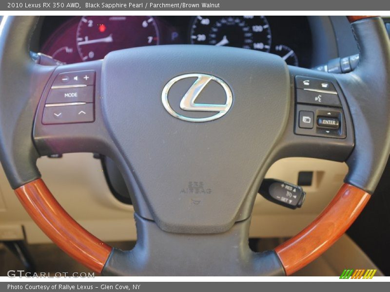Black Sapphire Pearl / Parchment/Brown Walnut 2010 Lexus RX 350 AWD