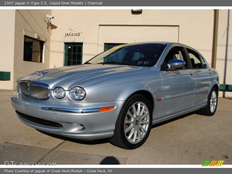 Liquid Silver Metallic / Charcoal 2007 Jaguar X-Type 3.0