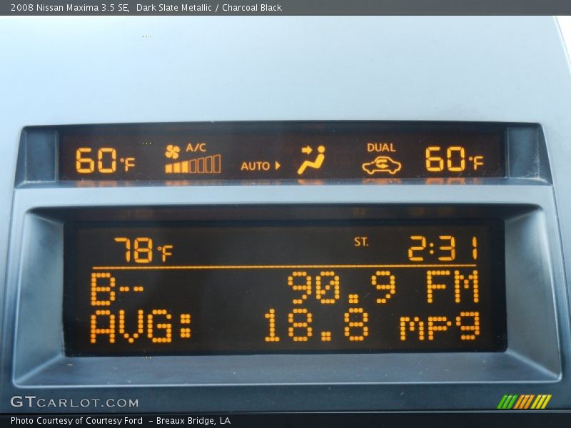 Dark Slate Metallic / Charcoal Black 2008 Nissan Maxima 3.5 SE