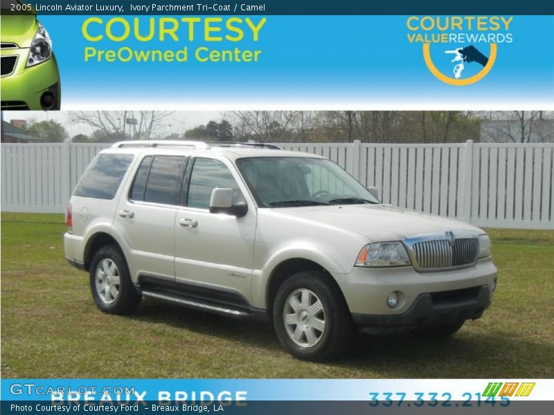 Ivory Parchment Tri-Coat / Camel 2005 Lincoln Aviator Luxury