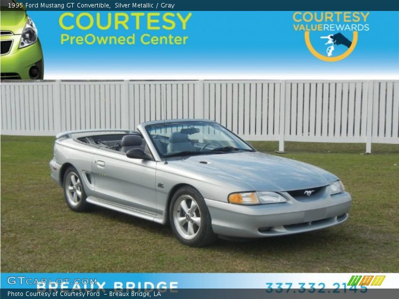 Silver Metallic / Gray 1995 Ford Mustang GT Convertible