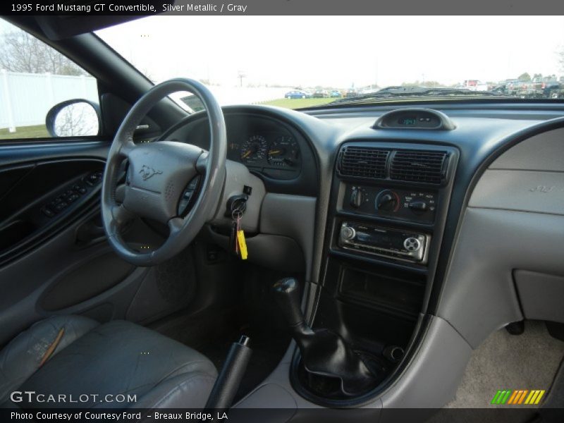 Silver Metallic / Gray 1995 Ford Mustang GT Convertible