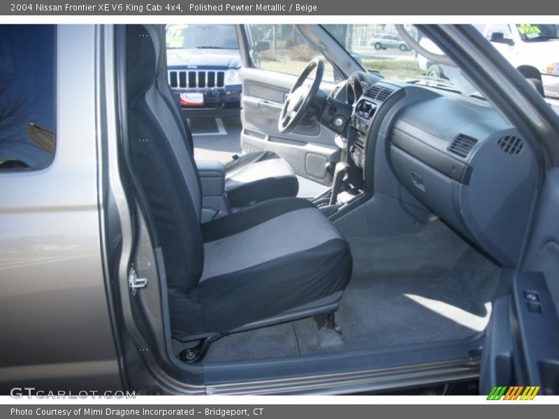 Polished Pewter Metallic / Beige 2004 Nissan Frontier XE V6 King Cab 4x4
