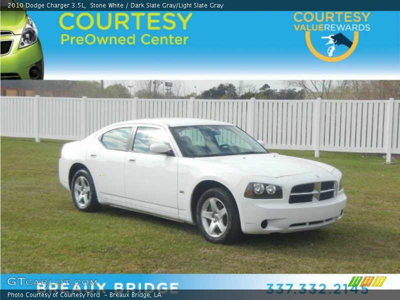 Stone White / Dark Slate Gray/Light Slate Gray 2010 Dodge Charger 3.5L