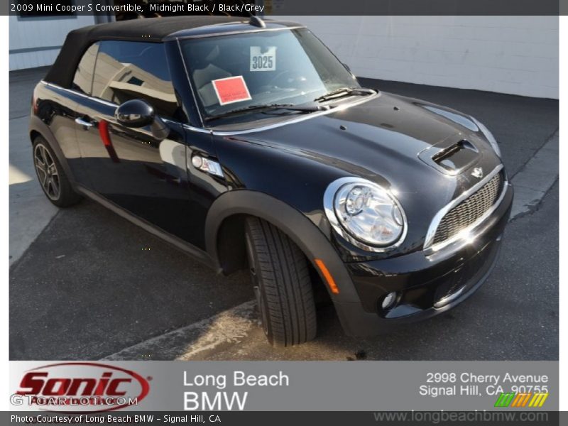Midnight Black / Black/Grey 2009 Mini Cooper S Convertible