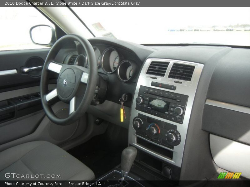 Stone White / Dark Slate Gray/Light Slate Gray 2010 Dodge Charger 3.5L
