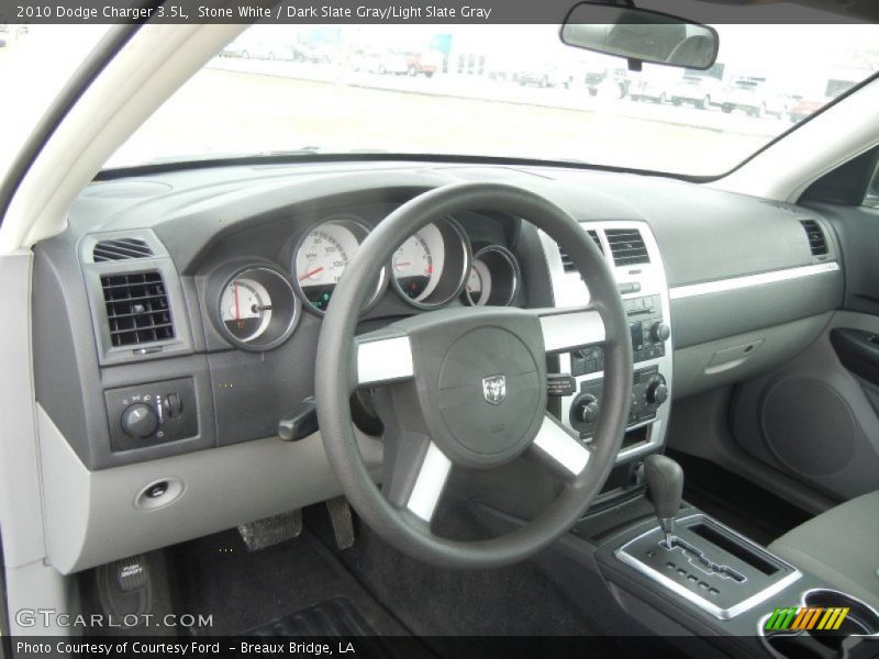 Stone White / Dark Slate Gray/Light Slate Gray 2010 Dodge Charger 3.5L
