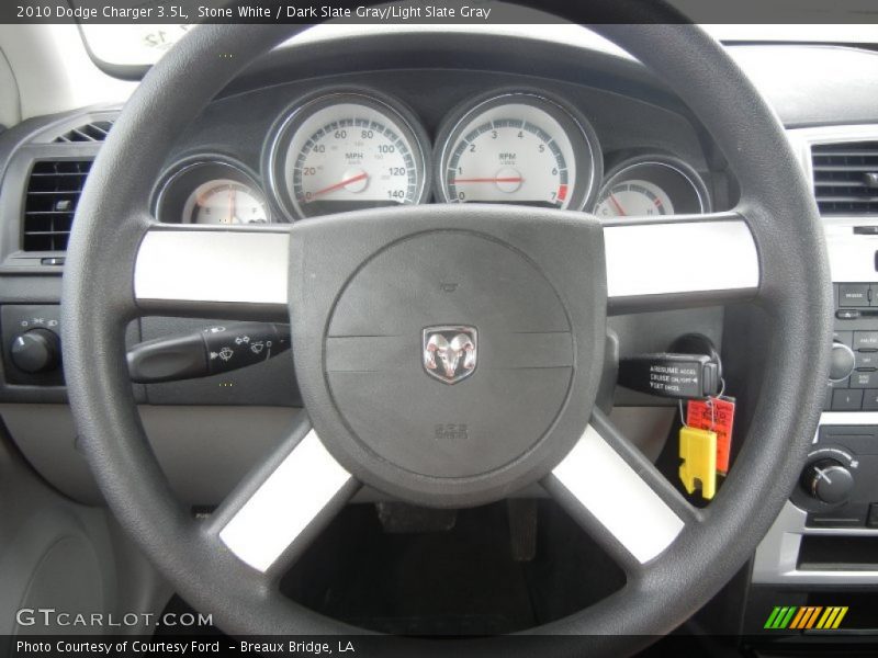 Stone White / Dark Slate Gray/Light Slate Gray 2010 Dodge Charger 3.5L