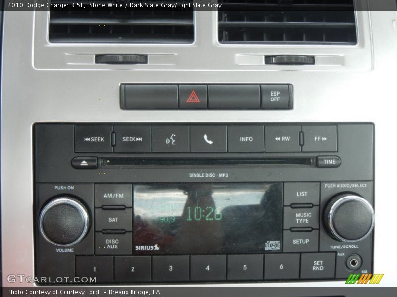 Stone White / Dark Slate Gray/Light Slate Gray 2010 Dodge Charger 3.5L