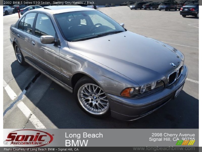 Sterling Grey Metallic / Black 2002 BMW 5 Series 530i Sedan