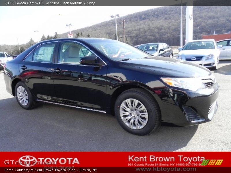 Attitude Black Metallic / Ivory 2012 Toyota Camry LE