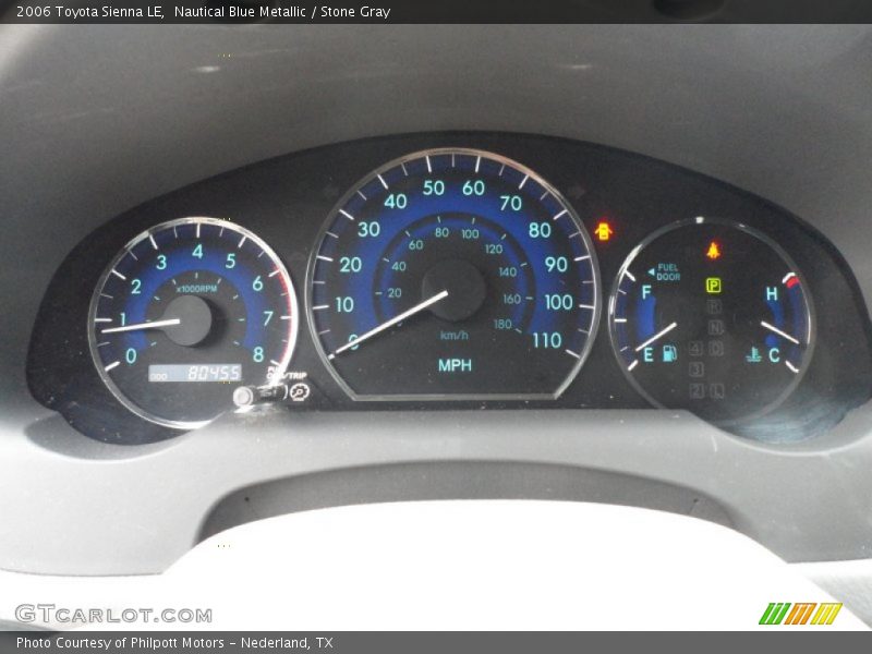 Nautical Blue Metallic / Stone Gray 2006 Toyota Sienna LE
