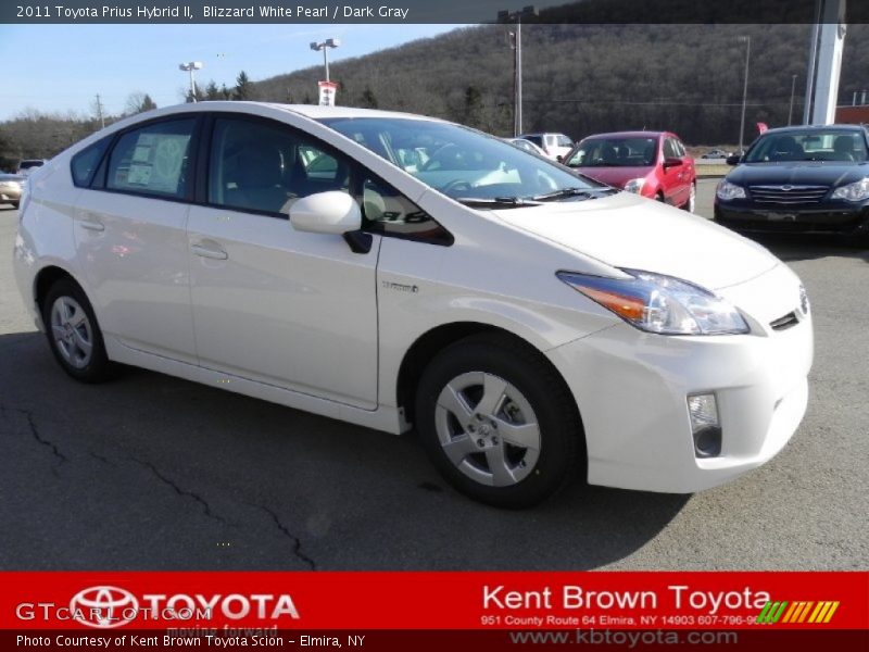 Blizzard White Pearl / Dark Gray 2011 Toyota Prius Hybrid II