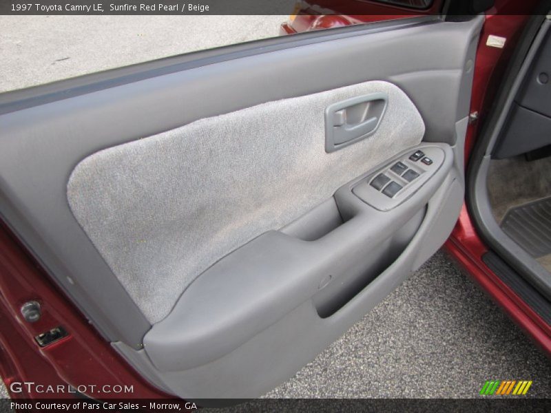 Sunfire Red Pearl / Beige 1997 Toyota Camry LE