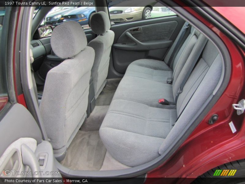 Sunfire Red Pearl / Beige 1997 Toyota Camry LE