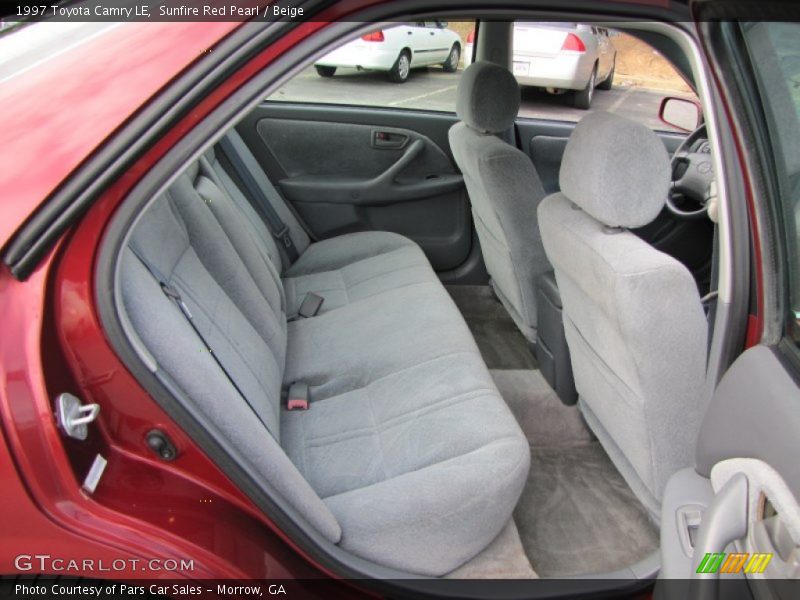 Sunfire Red Pearl / Beige 1997 Toyota Camry LE
