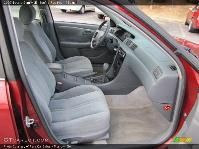 Sunfire Red Pearl / Beige 1997 Toyota Camry LE
