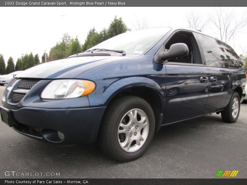 Midnight Blue Pearl / Navy Blue 2003 Dodge Grand Caravan Sport