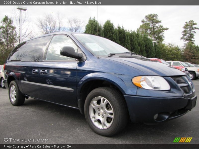 Midnight Blue Pearl / Navy Blue 2003 Dodge Grand Caravan Sport