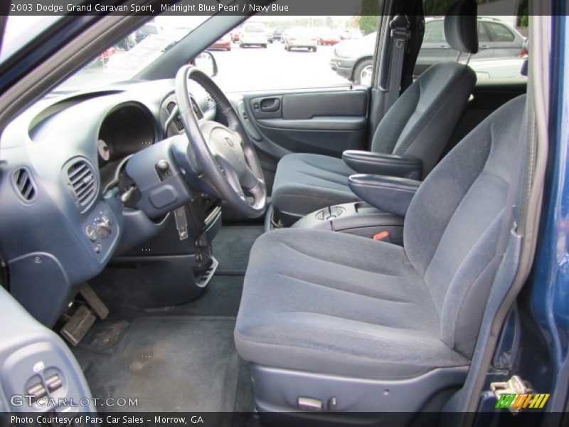 Midnight Blue Pearl / Navy Blue 2003 Dodge Grand Caravan Sport