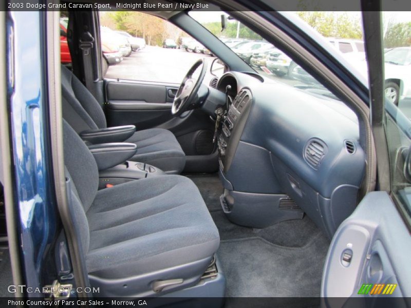 Midnight Blue Pearl / Navy Blue 2003 Dodge Grand Caravan Sport
