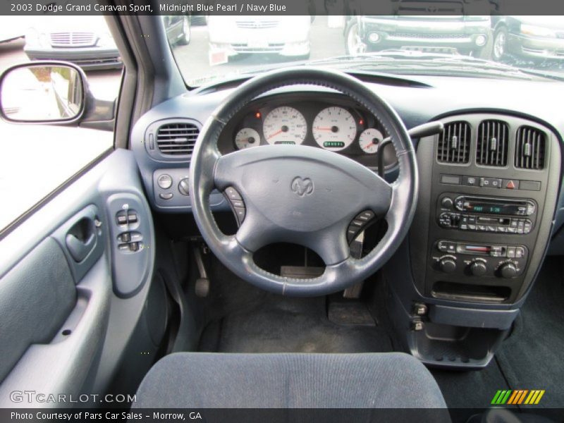 Midnight Blue Pearl / Navy Blue 2003 Dodge Grand Caravan Sport
