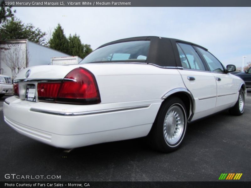 Vibrant White / Medium Parchment 1998 Mercury Grand Marquis LS