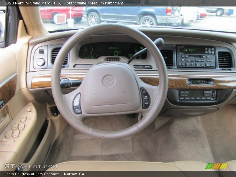 Vibrant White / Medium Parchment 1998 Mercury Grand Marquis LS