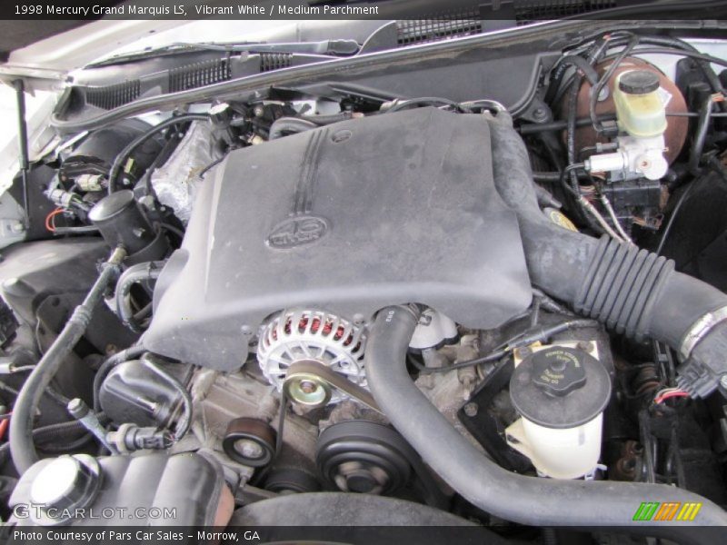 Vibrant White / Medium Parchment 1998 Mercury Grand Marquis LS
